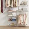 Freestanding 4-Tier Multipurpose Wire Shelving Unit, Satin Nickel. For Closet Organization. Great for laundry rooms, closets and mudrooms