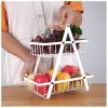 2 Tier Fruit Basket Countertop Fruit Vegetable Basket Bowl for Kitchen02