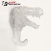 3pcs Transparent Simulated Dinosaur Fossils Hooks Simulation Skeleton Resin Wall Hangers Coat Hooks Key Hooks