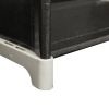 Multifunctional Assembled 3 Tiers 6 Compartments Storage Shelf Black