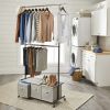 2 Tier Garment Rack with 3 Drawer Closet Organizer ; Gray