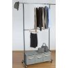 2 Tier Garment Rack with 3 Drawer Closet Organizer ; Gray