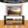 3-Tier Industrial Entertainment TV Stand with Metal Mesh Shelf