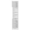 Multi-Functional Corner Cabinet Tall Bathroom Storage Cabinet with Two Doors and Adjustable Shelves;  Open Shelf