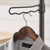 Double Hanging Garment Rack; 38.2in Wx 23.6in Dx 66.1in H; Gunmetal Finish; Gray