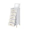 Myles Jewelry Armoire; White; Champagne &amp; Gold Finish AC01168