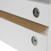 European Bedside Table-Three Pumps White  YJ