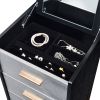 Myles Jewelry Armoire; Black; Silver &amp; Gold Finish AC01167