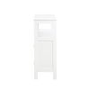 Floor Storage Cabinet;  Wooden FreeStanding Storage Organizer with 2 Doors and Shelves for Bathroom;  living Room;  White