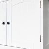 Floor Storage Cabinet;  Wooden FreeStanding Storage Organizer with 2 Doors and Shelves for Bathroom;  living Room;  White