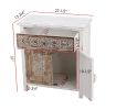 Weathered Wood Cabinet with 1 Drawer and 2 Doors Vintage Accent Storage Cabinet for Entryway;  Living Room