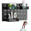 Metal Key Hooks with 3 Adjustable Baskets and 3 Hooks, Pegboards For Wall Organizer