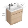 Wall Mounted Bathroom Vanity With Sink 17 Inch For Small Bathroom-BVC03216AWO