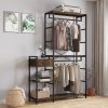 Independent wardrobe manager; clothes rack; multiple storage racksLarge Heavy Duty Clothing Storage Shelving Unit for Bedroom Laundry Room; Brown