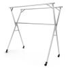 Foldable Steel Clothes Drying Rack with 4 Universal Wheels for Laundry