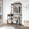 Independent wardrobe manager; clothes rack; multiple storage racksLarge Heavy Duty Clothing Storage Shelving Unit for Bedroom Laundry Room; Brown