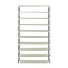 10 Tiers Shoe Rack with Dustproof Cover Closet Shoe Storage Cabinet Organizer Beige