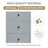 Grey Tall Bathroom Cabinet; Freestanding Storage Cabinet with 3 Drawers and Adjustable Shelf; MDF Board with Painted Finish