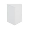 White Triangle Bathroom Storage Cabinet with Adjustable Shelves; Freestanding Floor Cabinet for Home Kitchen