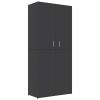 Shoe Cabinet Gray 31.5"x15.4"x70.1" Engineered Wood