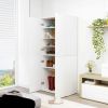 Shoe Cabinet White 31.5"x15.4"x70.1" Engineered Wood