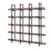 [VIDEO] 5 Tier Bookcase Home Office Open Bookshelf; Modern Industrial Style Shelf with Metal Frame; MDF Board