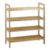 Oceanstar 4-Tier Bamboo Shoe Rack, Natural