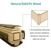 Bosonshop Raised Garden Bed Wooden Planter Box 2 Separate Planting Space