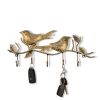 WILLART Handmade and Hand Painted Bird Design Metal Wall Hanging Antique 5 Key Hooks Key Holder Coat Hanger for Home DÃ©cor Wall DÃ©cor (36 cm x 14 cm)