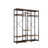 Independent wardrobe manager; clothes rack; multiple storage racks and non-woven drawer; bedroom heavy metal wardrobe storage rack; black