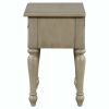 Solid Wood One-Drawer Nightstand for Nursery; Kid's Room; Bedroom; Stone Gray