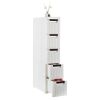 5-Tire Rolling Cart Organizer Unit with Wheels Narrow Slim Container Storage Cabinet for Bathroom Bedroom