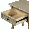 Solid Wood One-Drawer Nightstand for Nursery; Kid's Room; Bedroom; Stone Gray