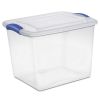 Sterilite 27 Qt. Latch Box Plastic, Stadium Blue, Set of 10