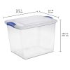 Sterilite 27 Qt. Latch Box Plastic, Stadium Blue, Set of 10