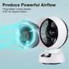 9" Air Circulator Fan, Desk Fan 90Â° Tilt & 60Â° Oscillating, Portable Table Fan with 3 Speeds Powerful Airflow Perfect for Bedroom Dorm Office, White