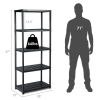 5-Tier Storage Shelving Freestanding Heavy Duty Rack in Small Space or Room Corner