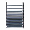 100cm Ultra Large Capacity 8 Layers Non-woven Fabrics & Steel Shoe Rack Black RT