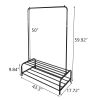 Clothing Garment Rack with Shelves, Metal Cloth Hanger Rack Stand Clothes Drying Rack for Hanging Clothes