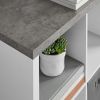 6-Cube Organizer, White with Faux Concrete Top