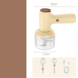 Cooking Machine Household Garlic Masher (Option: Khaki-USB)