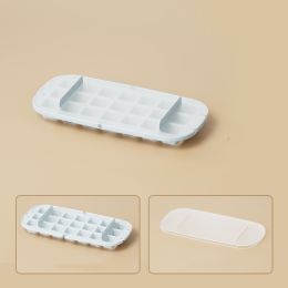 Ice Box Ice Cube Tray Grid High Capacity Food Grade Kitchen Gadgets (Option: Blue-Single box)