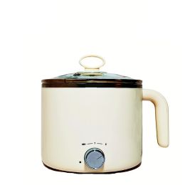 Mini Electric Cooking Pot Popular Gift Small (Option: Milky white-Triangle plug)