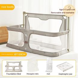 Newborn Multifunctional Small Bed Portable Protective Grating (Option: Summer Enjoy Rice White Teeth)