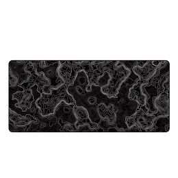 Lock Edge Terrain Series Oversized Mouse Pad For Girls (Option: Black-1200x600mm)