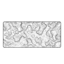 Lock Edge Terrain Series Oversized Mouse Pad For Girls (Option: White-1200x600mm)