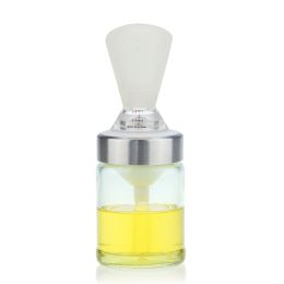 Glass Oil Bottle Cooking With High Temperature Resistance (Option: White-100ml)