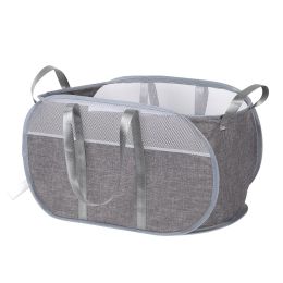 Thick Oxford Cloth Foldable Laundry Basket (Option: Cationic Gray)