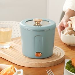 Electric Pot Multifunctional Mini One Person (Option: Haze Blue-Single pot-EU)