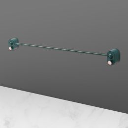 Perforation Free Bathroom Towel Rack (Option: Dark green-Short)